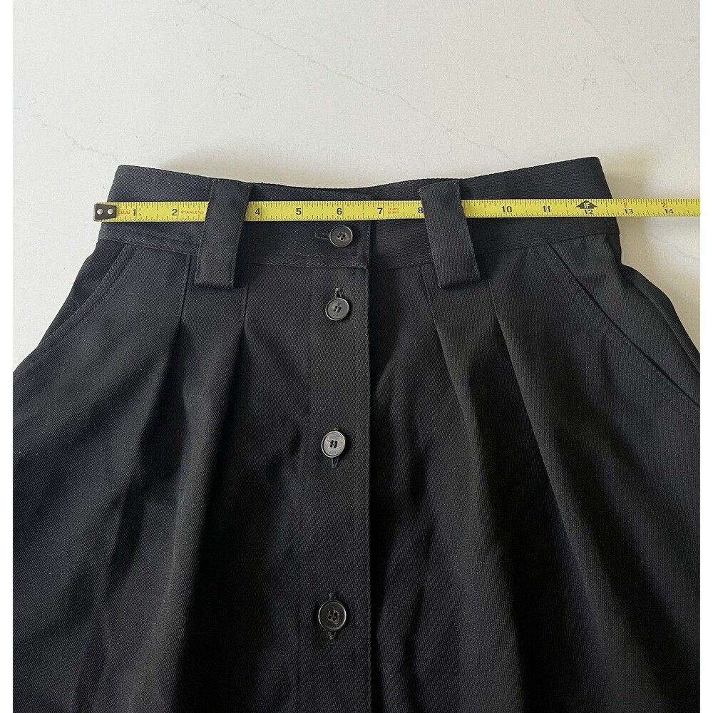 Sezane Black Clarine Skirt Size 2 - EUR 34 Pockets Button Front NWT - Picture 6 of 7